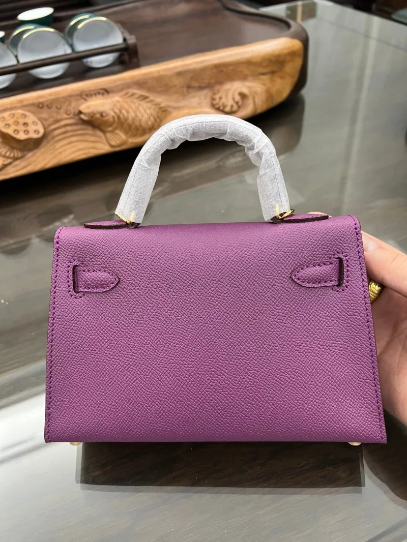 Hermes Purple Kelly Handbag 157 - Image 5