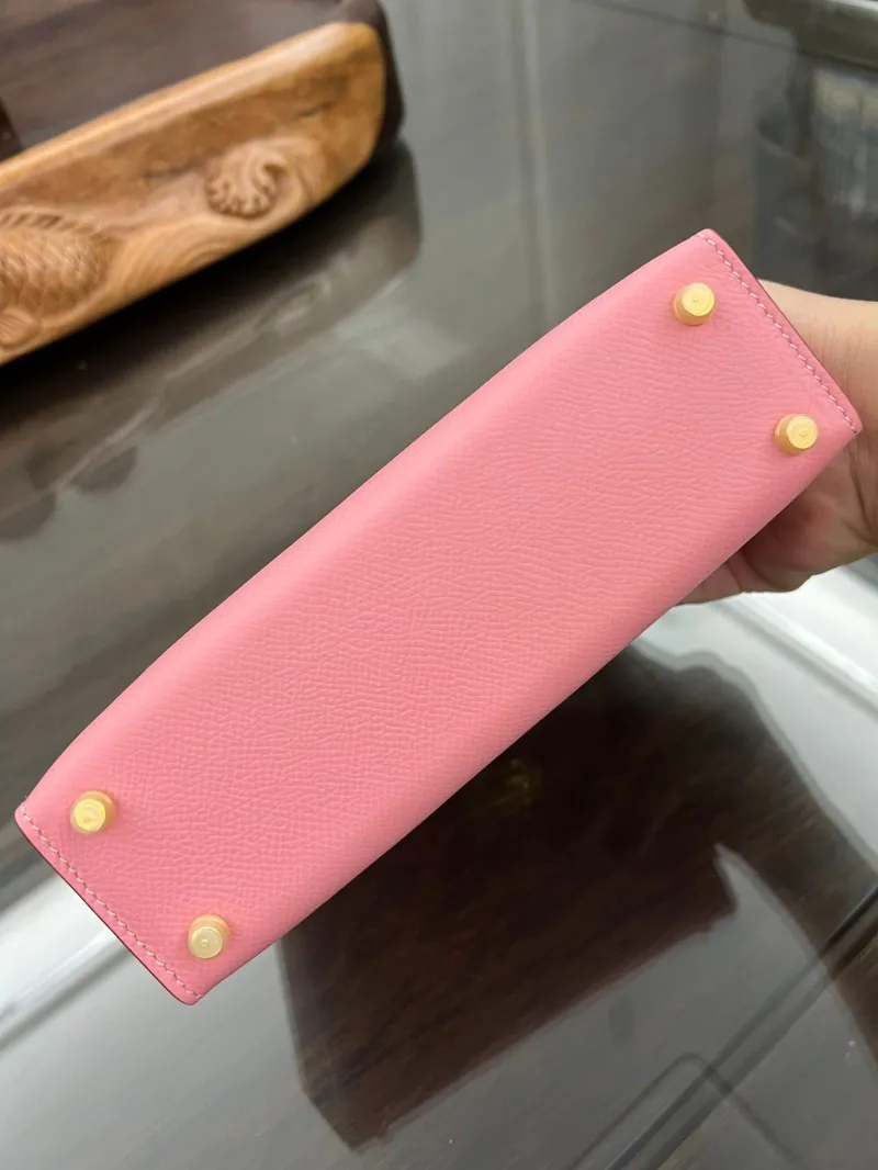 Hermes Pink Mini Kelly Handbag 163 - Image 6
