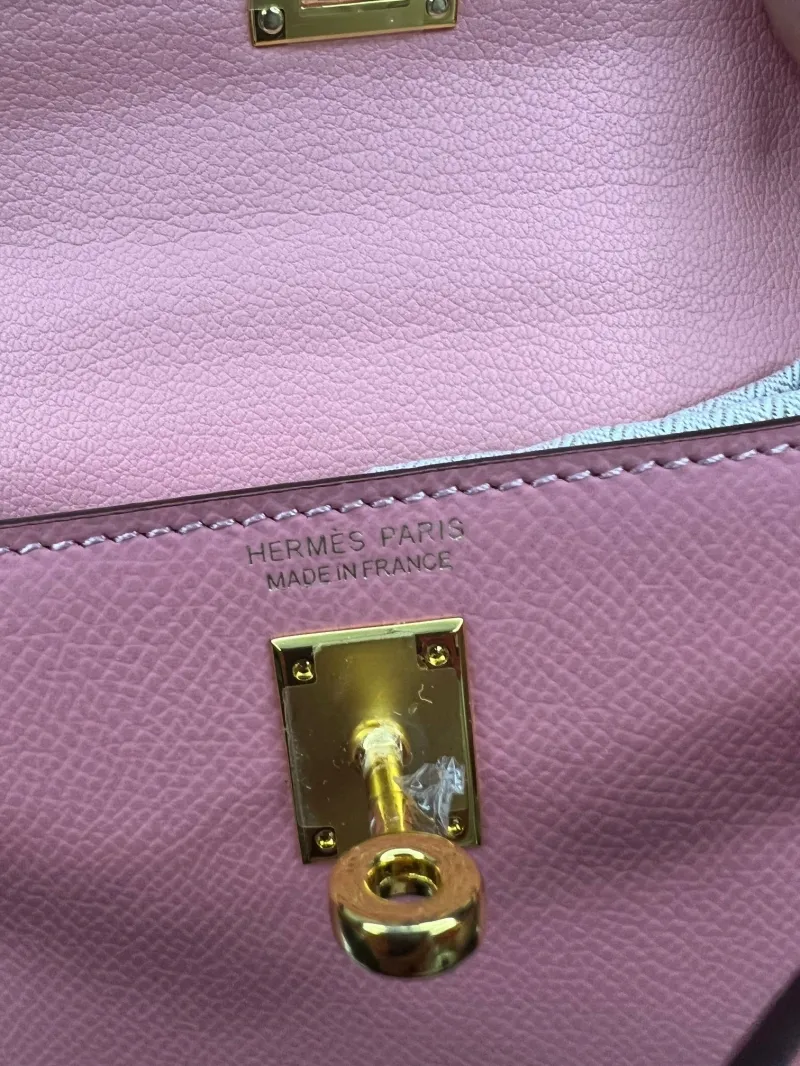 Hermes Pink Mini Kelly Handbag 163 - Image 7