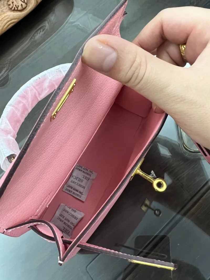 Hermes Pink Mini Kelly Handbag 163 - Image 9