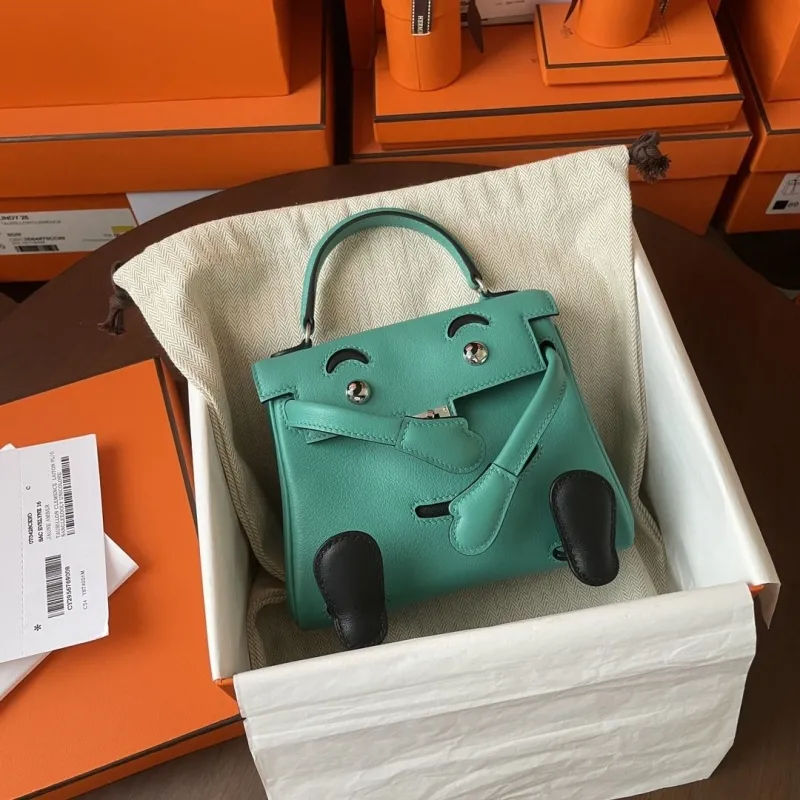 Hermes Turquoise Kelly Doll Bag 167