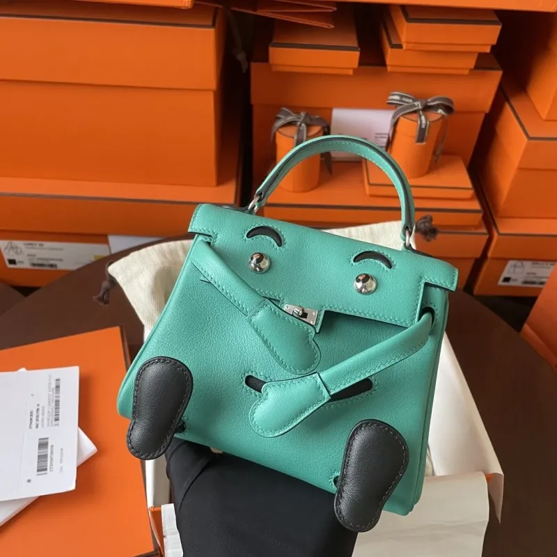 Hermes Turquoise Kelly Doll Bag 167 - Image 3