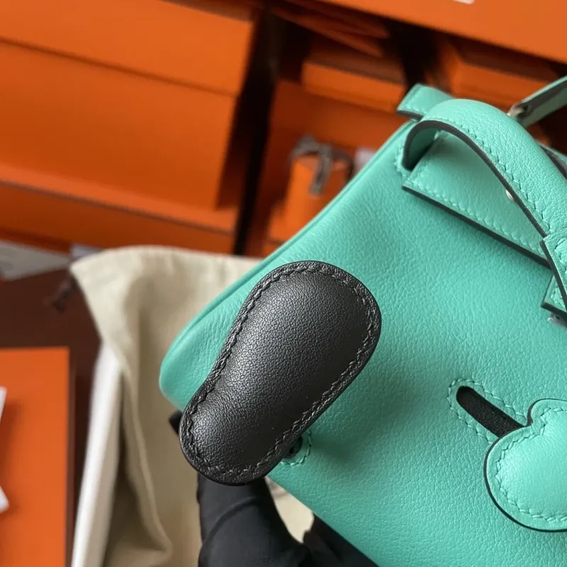 Hermes Turquoise Kelly Doll Bag 167 - Image 4
