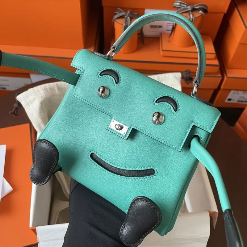 Hermes Turquoise Kelly Doll Bag 167 - Image 8
