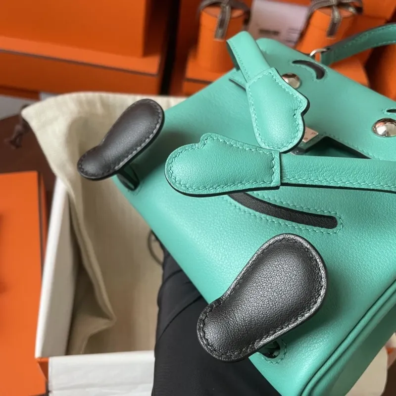 Hermes Turquoise Kelly Doll Bag 167 - Image 9