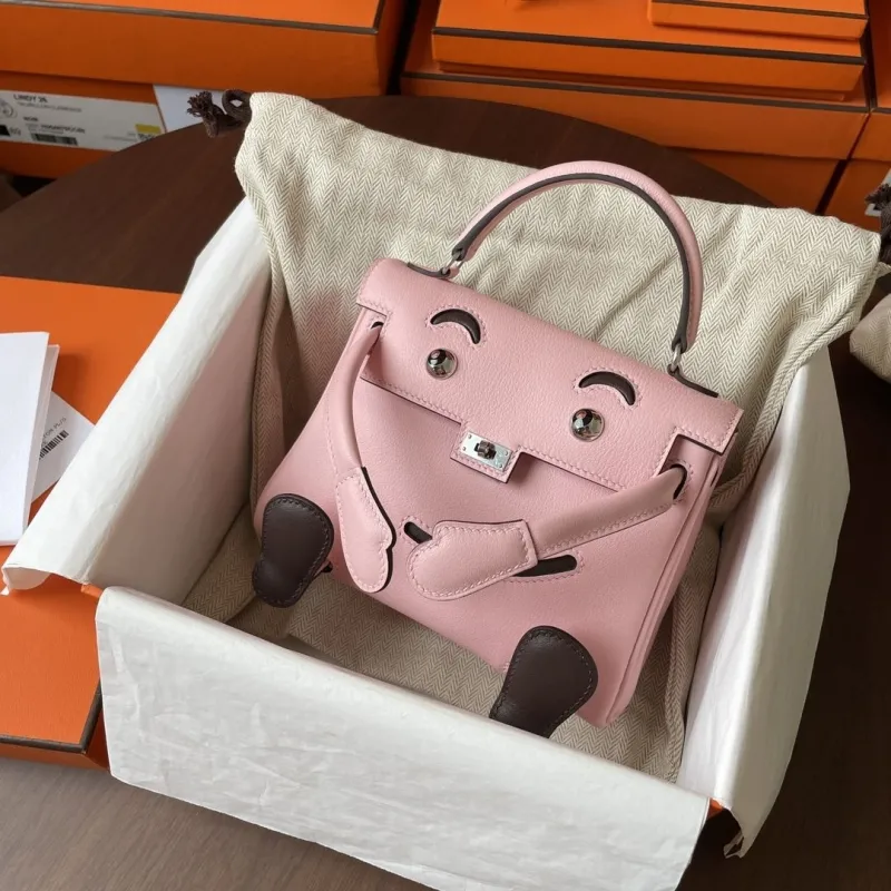 Alternative view of Hermes Pink Kelly Doll Leather Handbag