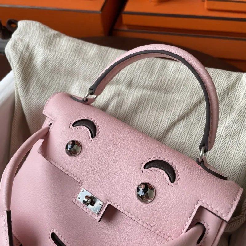 Hermes Pink Kelly Doll Leather Handbag - Image 4