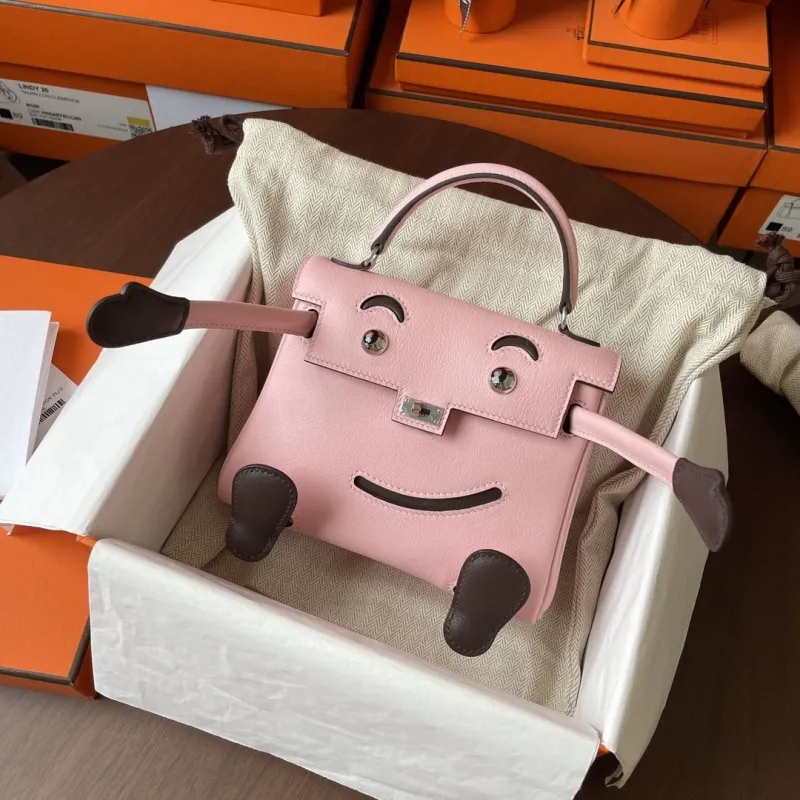 Hermes Pink Kelly Doll Leather Handbag - Image 5