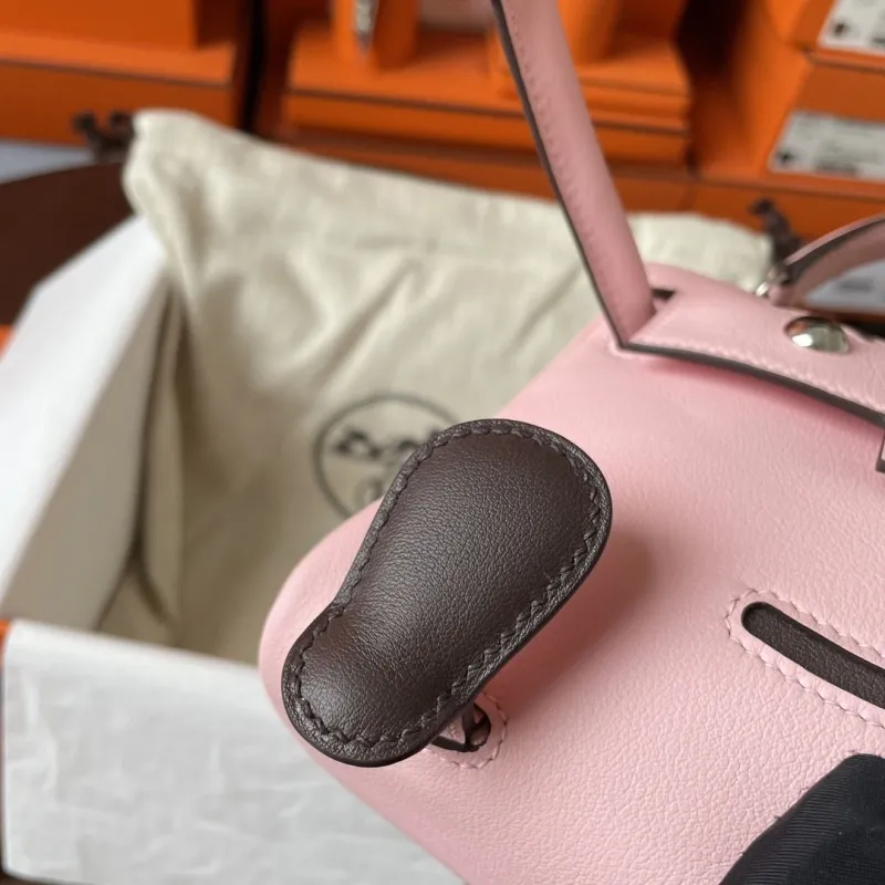 Hermes Pink Kelly Doll Leather Handbag - Image 7