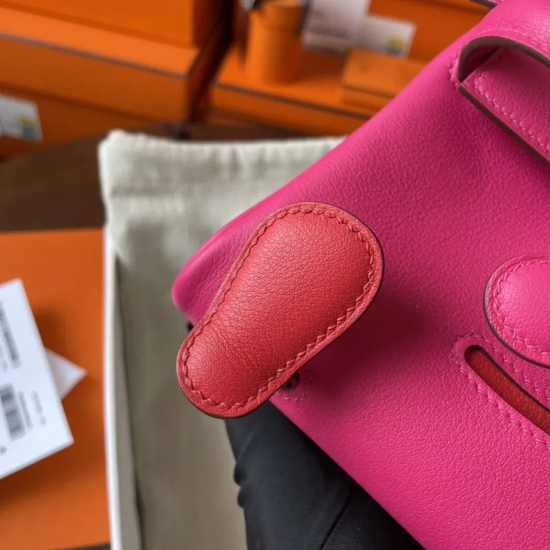 Hermes Pink Kelly Doll Leather Handbag - Image 5