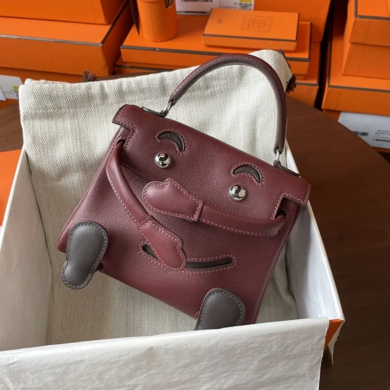 Alternative view of Hermes Burgundy Kelly Doll Handbag 171