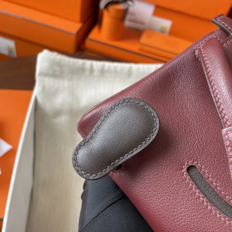 Hermes Burgundy Kelly Doll Handbag 171 - Image 5
