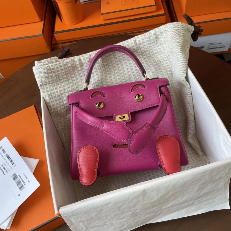 Hermes Fuchsia Pink Kelly Doll Bag 174