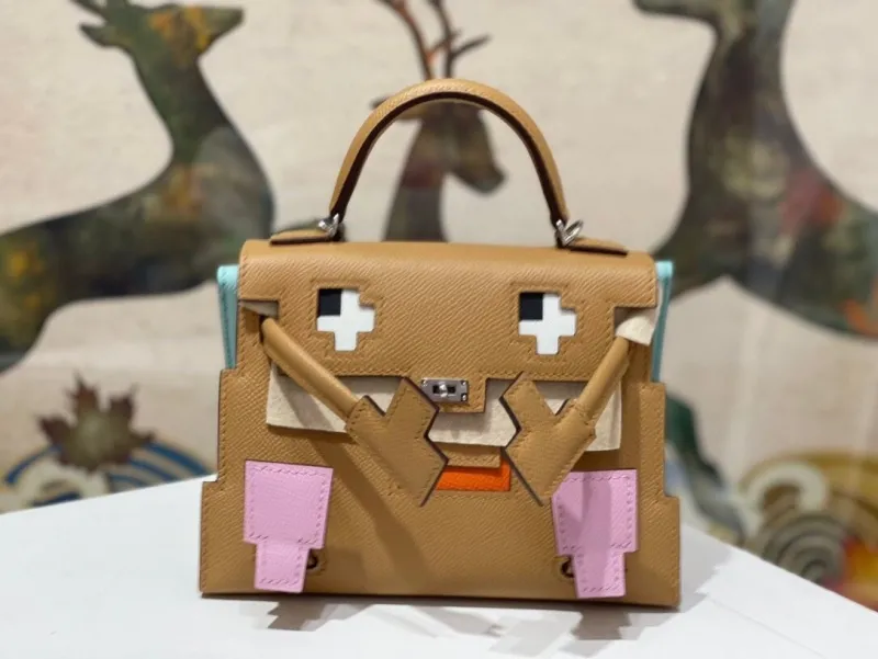 Hermes Kelly Doll Handbag Tan 177