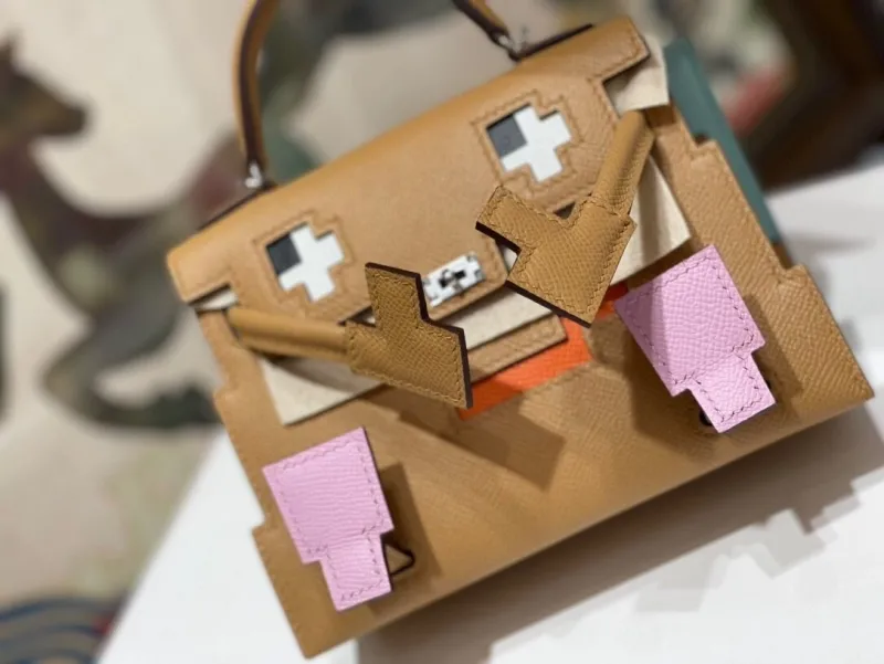 Hermes Kelly Doll Handbag Tan 177 - Image 5