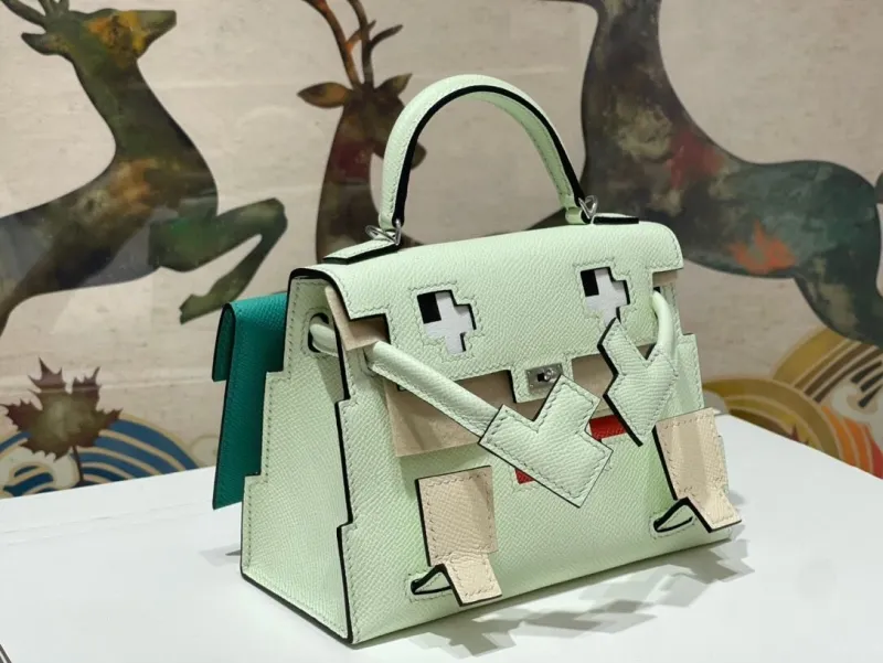 Alternative view of Hermes Kelly 178 Pale Green Handbag
