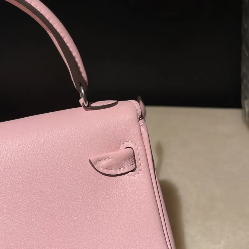 Hermes Pink Kelly Doll Handbag 180 - Image 6