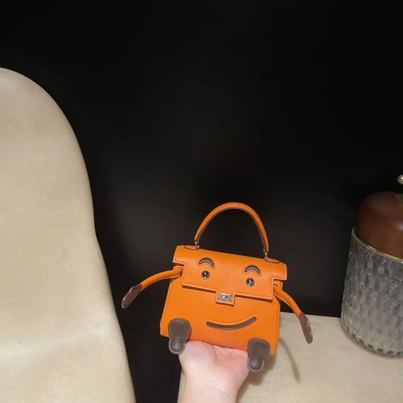 Hermes Orange Kelly Doll Handbag 182