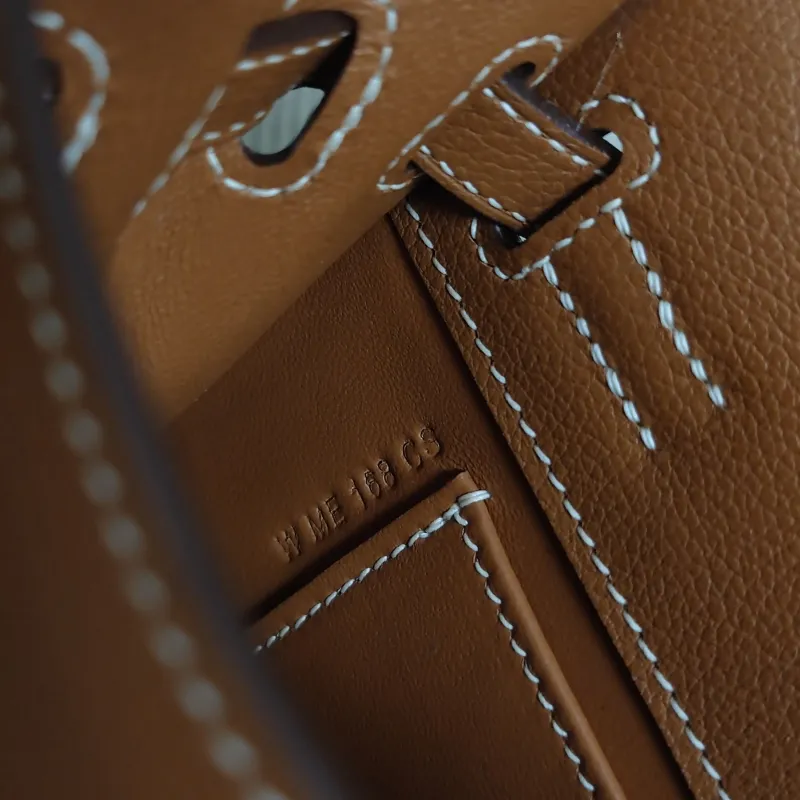 Hermes Brown Kelly Handbag 184 - Image 8