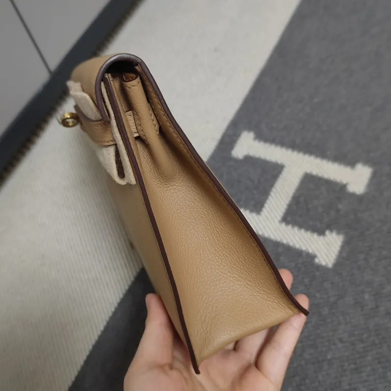 Hermes Tan Leather Kelly Bag 186 - Image 3