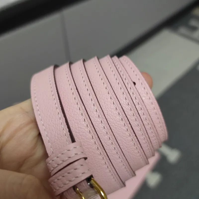 Hermes Pink Leather Kelly Handbag 187 - Image 8