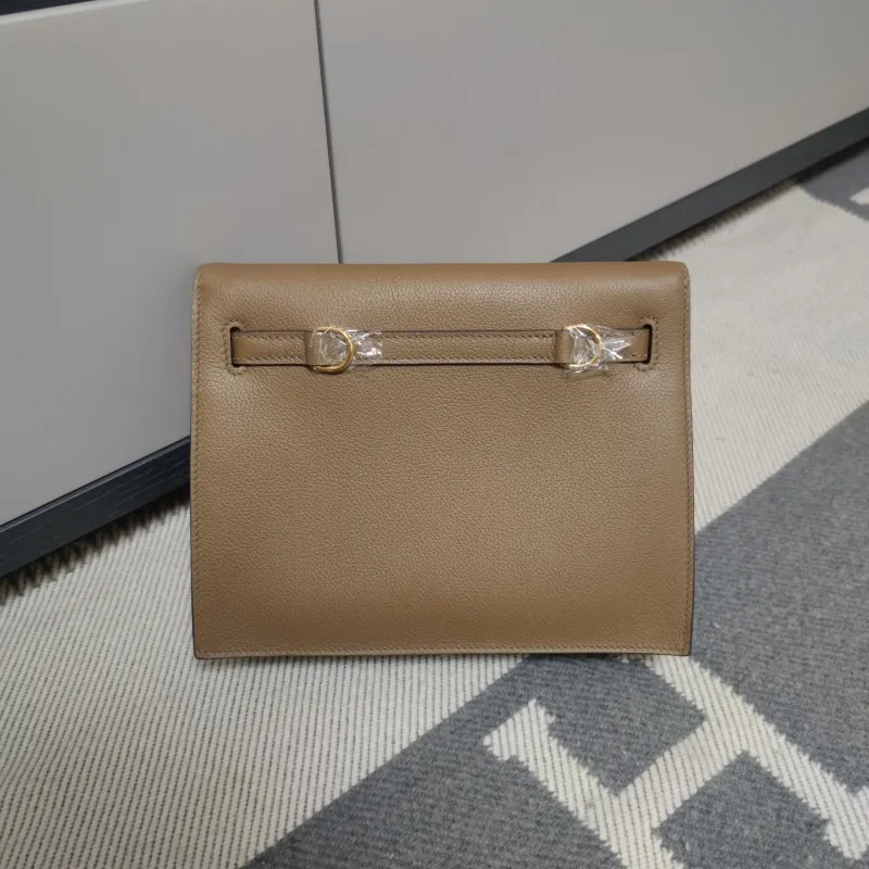 Alternative view of Hermes Taupe Leather Kelly Bag 191