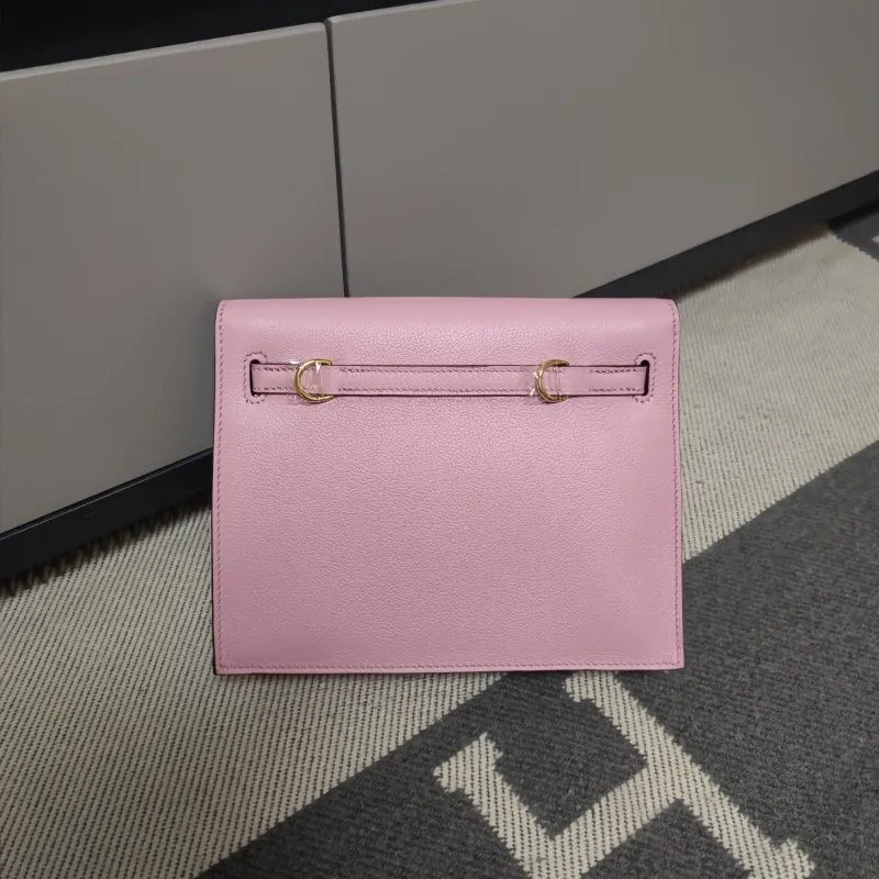 Alternative view of Hermes Pink Kelly Leather Handbag