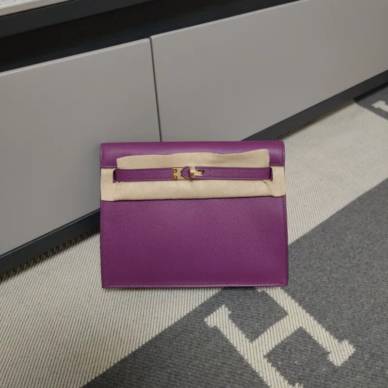 Hermes Purple Kelly Bag 195