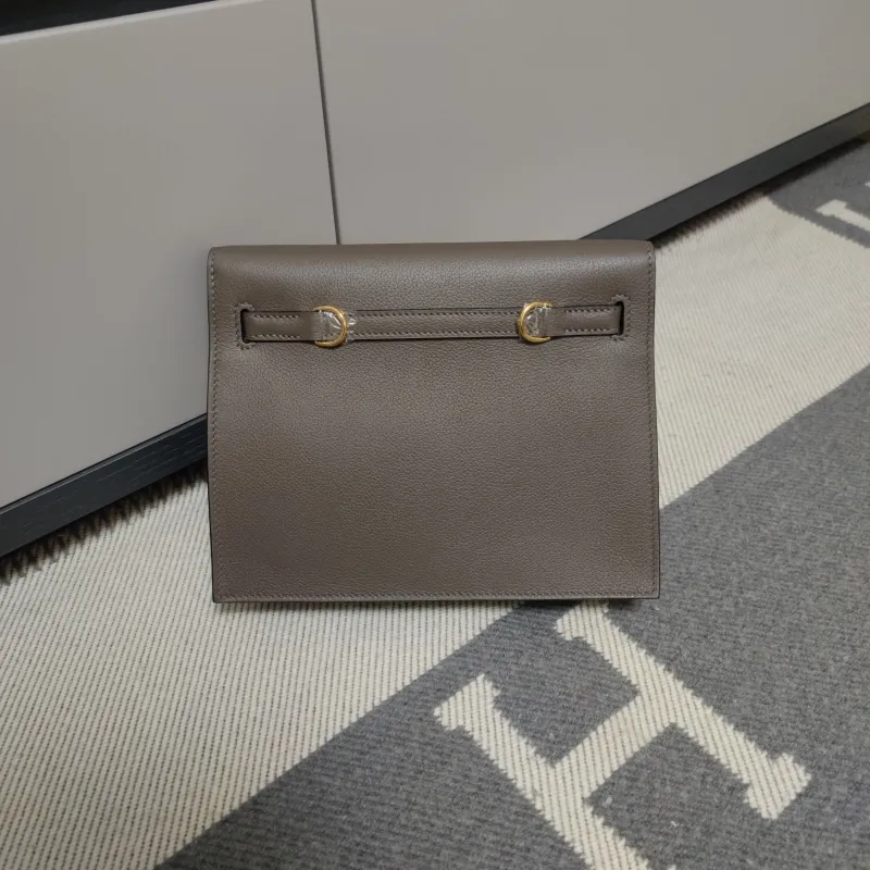 Alternative view of Hermes Gray Leather Kelly Bag