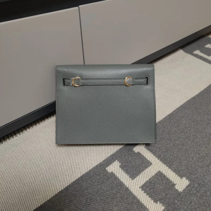 Alternative view of Hermes Gray Kelly Leather Handbag