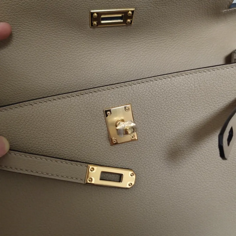 Hermes Beige Kelly Handbag 201 - Image 7