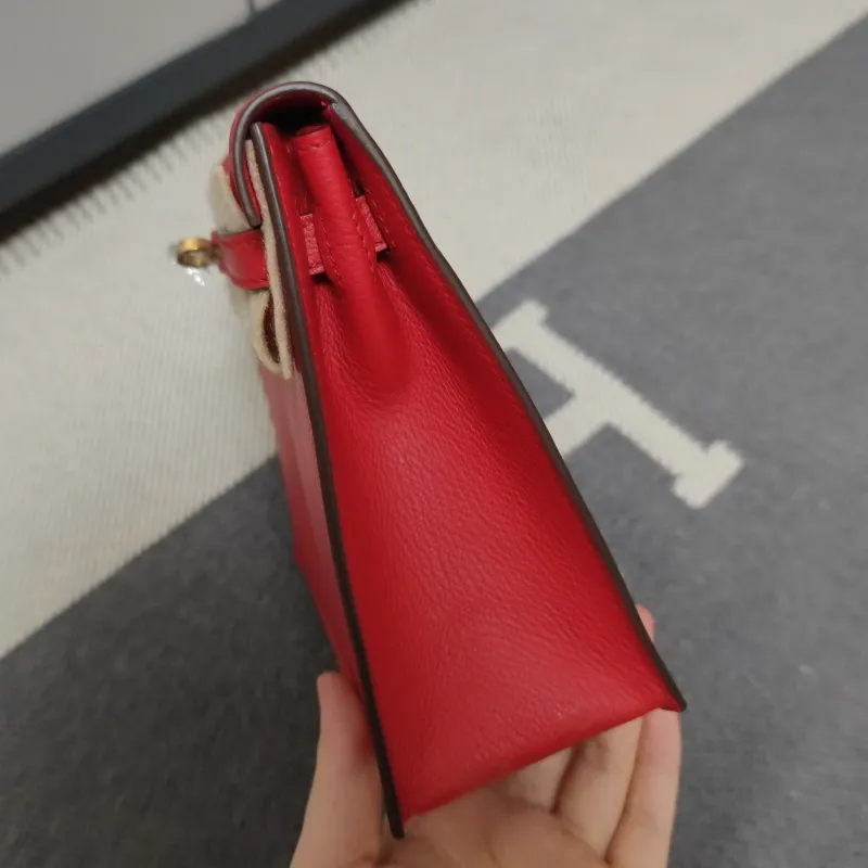 Hermes Red Kelly Bag 202 - Image 3