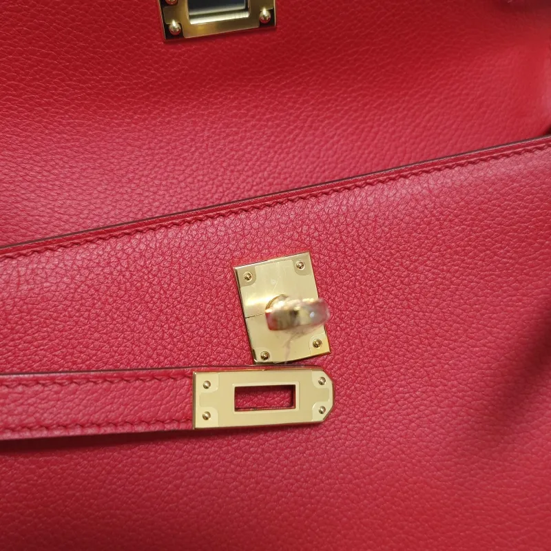 Hermes Red Kelly Bag 202 - Image 7