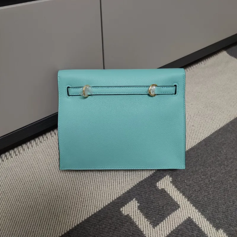Alternative view of Hermes Turquoise Kelly Leather Handbag