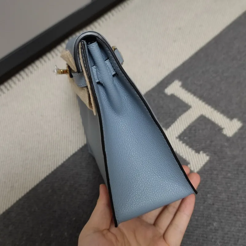 Hermes Light Blue Kelly Bag SKU 204 - Image 3