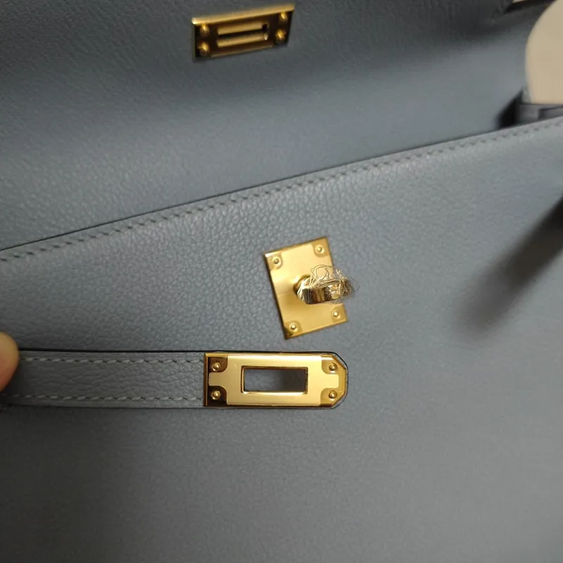 Hermes Light Blue Kelly Bag SKU 204 - Image 8