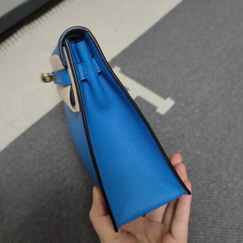 Hermes Blue Kelly Bag 208 - Image 3