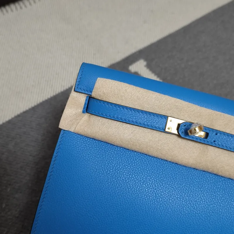Hermes Blue Kelly Bag 208 - Image 5