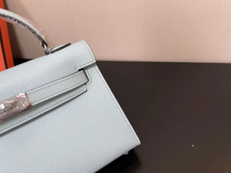 Hermes Light Blue Kelly Handbag 216 - Image 6