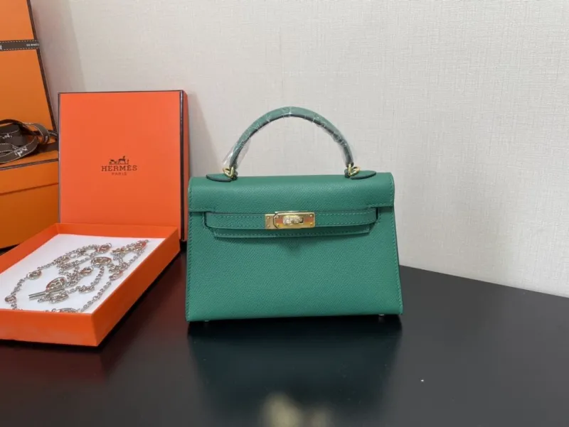 Hermes Green Kelly Mini Handbag 230