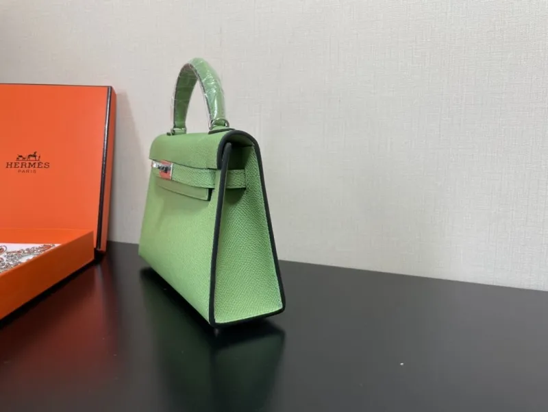 Hermes Light Green Kelly Mini Handbag 231