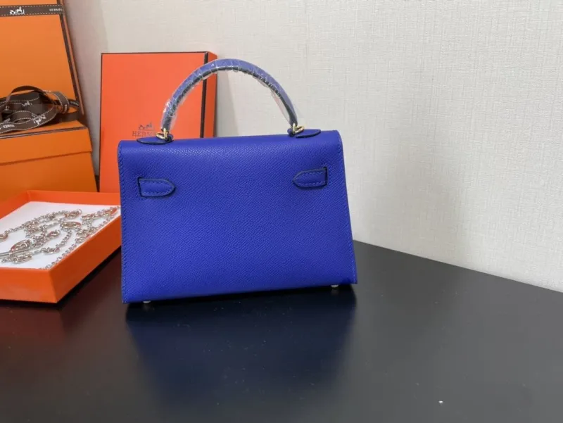 Hermes Blue Kelly Handbag 233 - Image 3