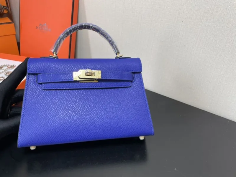 Hermes Blue Kelly Handbag 233 - Image 4