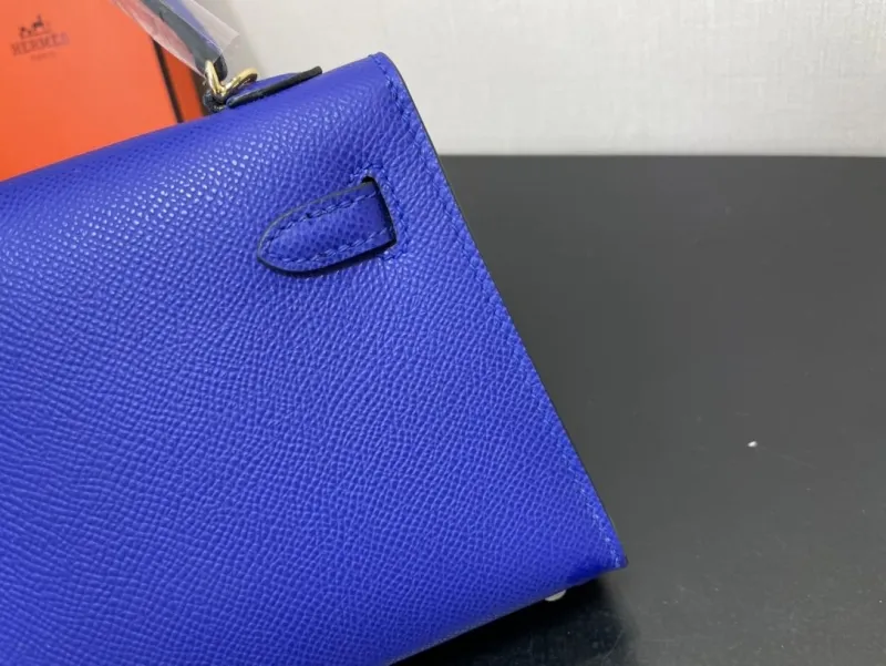 Hermes Blue Kelly Handbag 233 - Image 8