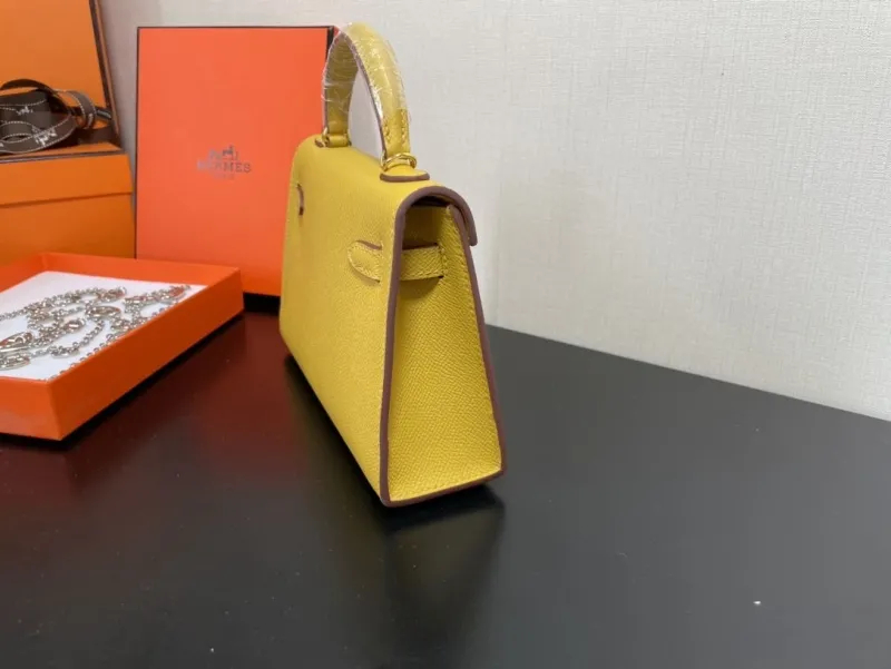 Hermes Yellow Kelly Handbag 234 - Image 4