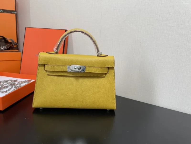 Hermes Yellow Kelly 235 Mini Handbag