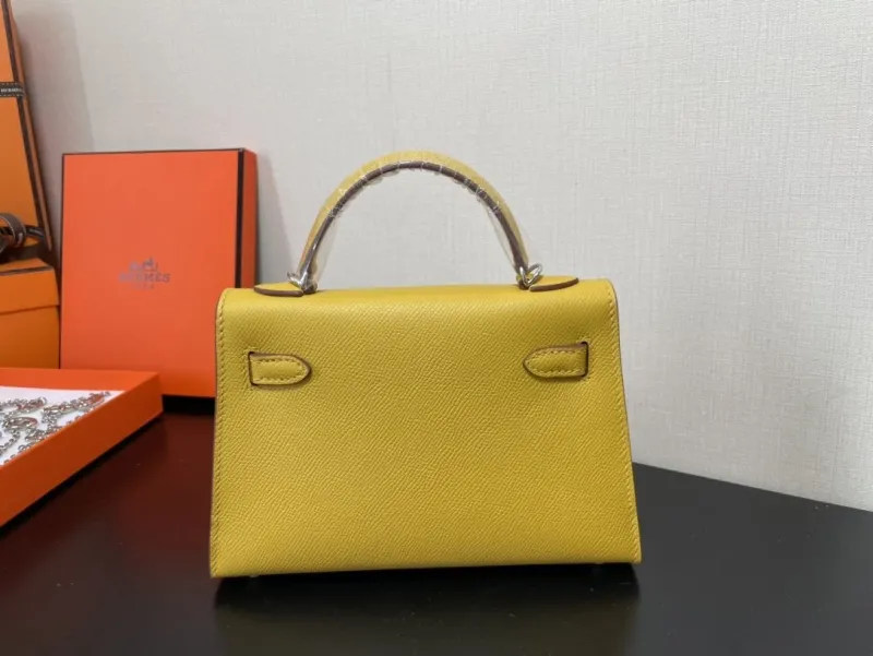 Hermes Yellow Kelly 235 Mini Handbag - Image 6