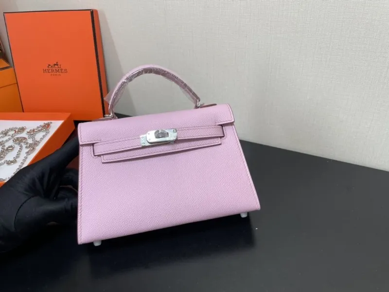 Hermes Pink Kelly Mini Handbag 238 - Image 3