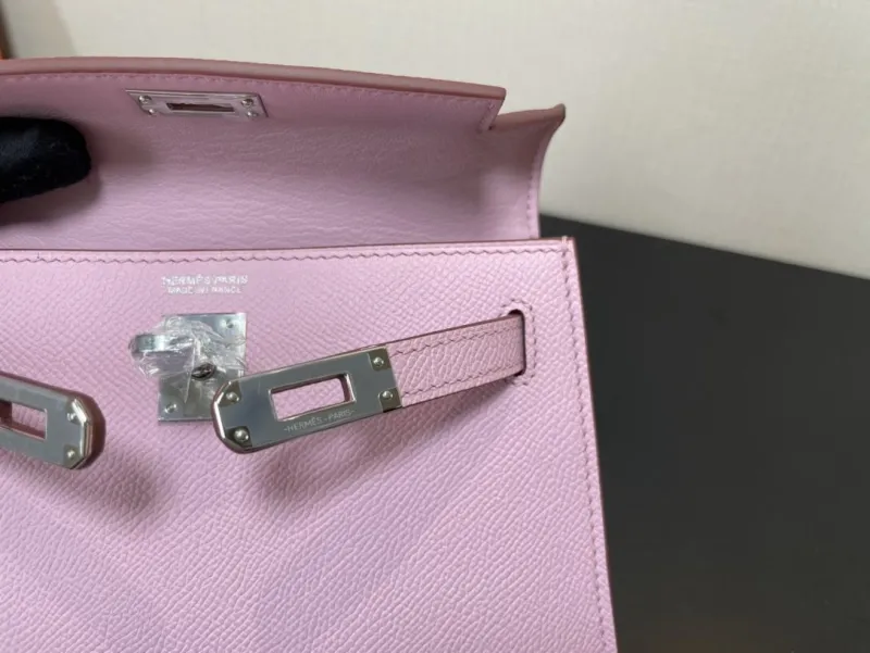 Hermes Pink Kelly Mini Handbag 238 - Image 8