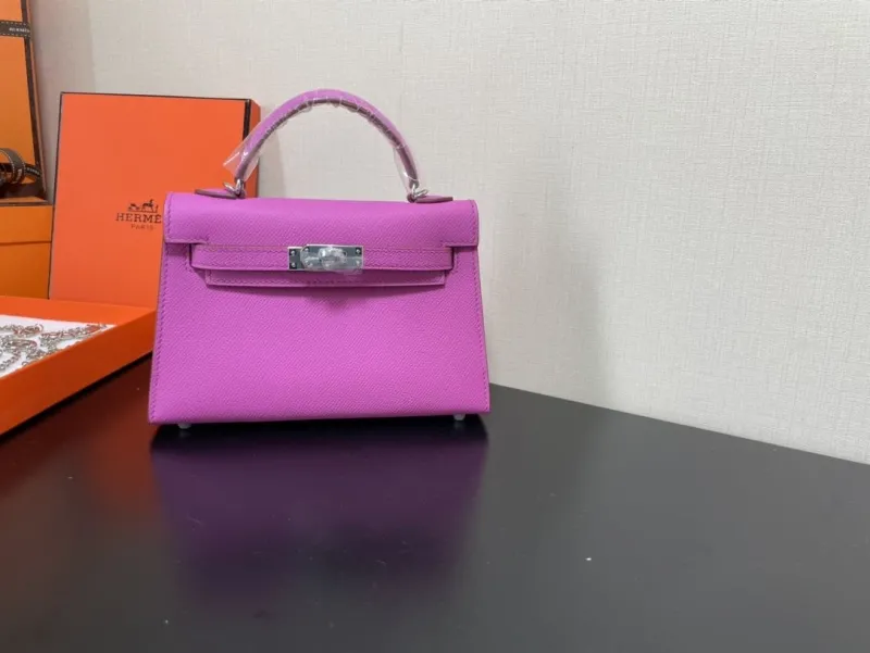 Hermes Purple Mini Kelly Handbag